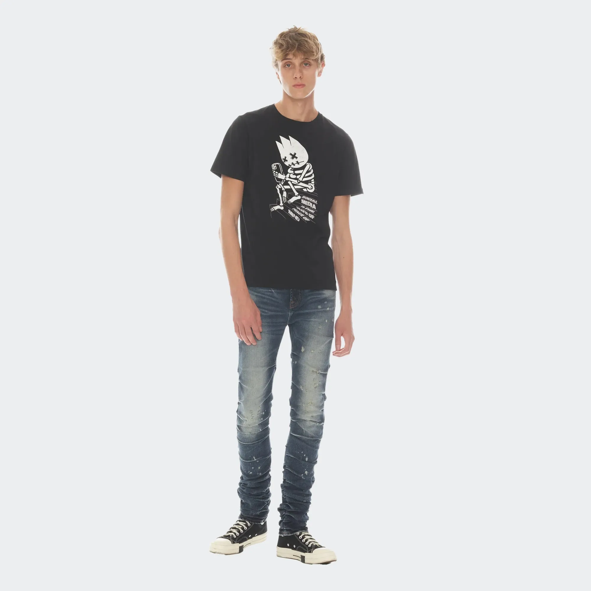Men's Cult of Individuality Social Media Tee Black